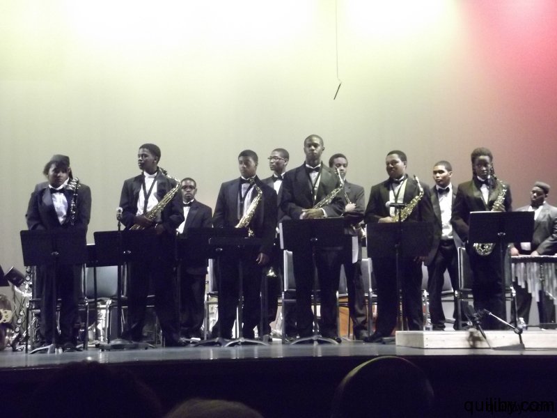 Members of the  Cicely Tyson School Jazz Band